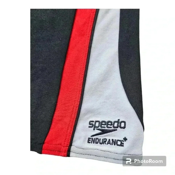 Mens Speedo Endurance Train III Tech Jammer Swim Trunks Black,Red &White Sz 36 - Picture 4 of 9
